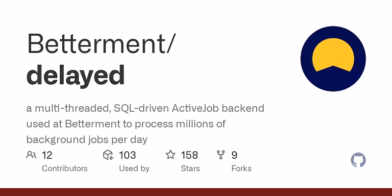 Betterment/delayed: a multi-threaded, SQL-driven ActiveJob backend used at Betterment to process millions of background jobs per day