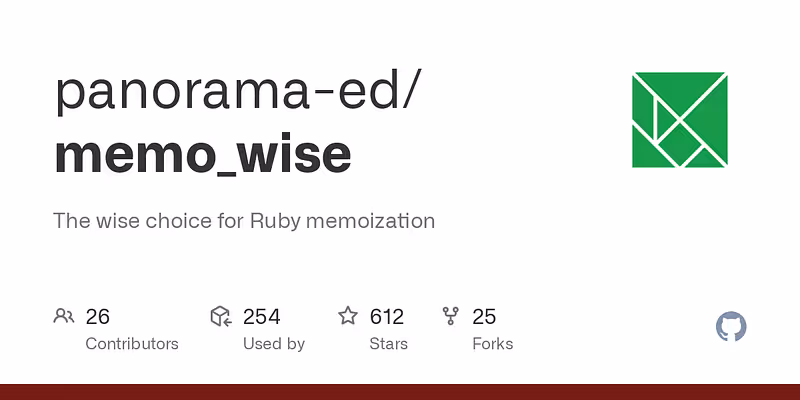 panorama-ed/memo_wise: The wise choice for Ruby memoization