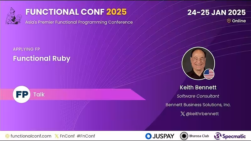 Functional Ruby by Keith Bennett #FnConf 2025 - YouTube