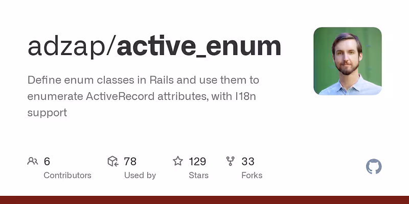 adzap/active_enum: Define enum classes in Rails and use them to enumerate ActiveRecord attributes, with I18n support