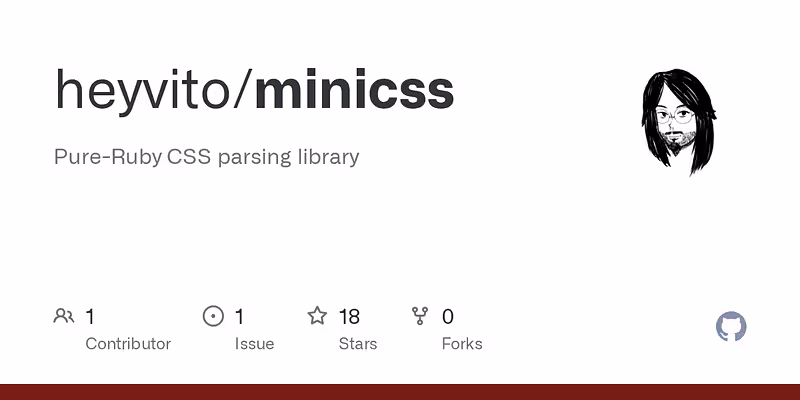 heyvito/minicss: Pure-Ruby CSS parsing library