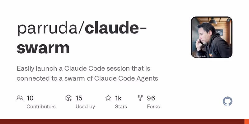 parruda/claude-swarm: Easily launch a Claude Code session that is connected to a swarm of Claude Code Agents