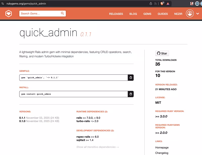 Introducing QuickAdmin – A Lightweight Modern Admin Interface for