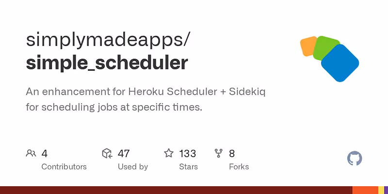 simplymadeapps/simple_scheduler: An enhancement for Heroku Scheduler + Sidekiq for scheduling jobs at specific times.