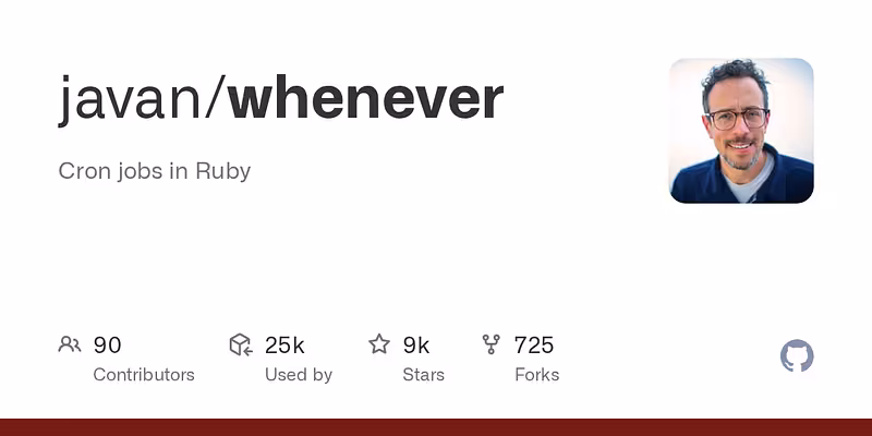 javan/whenever: Cron jobs in Ruby