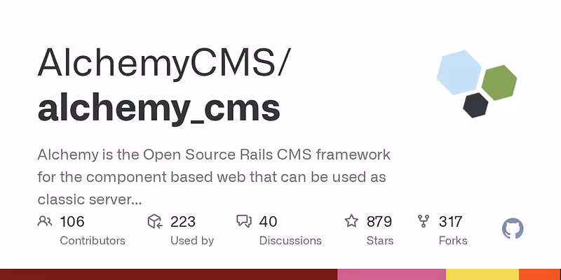 AlchemyCMS/alchemy_cms: Alchemy is the Open Source Rails CMS framework for the component based web that can be used as classic server side rendered or headless CMS.