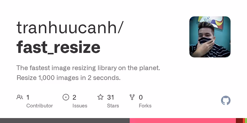 tranhuucanh/fast_resize: The fastest image resizing library on the planet. Resize 1,000 images in 2 seconds.