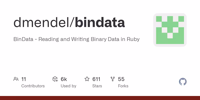 dmendel/bindata: BinData - Reading and Writing Binary Data in Ruby