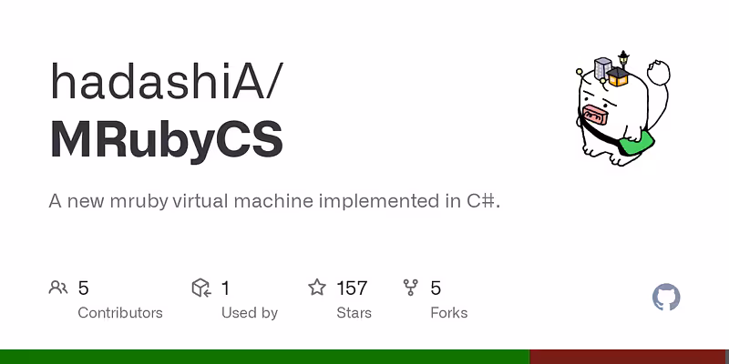 hadashiA/MRubyCS: A new mruby virtual machine implemented in C#.