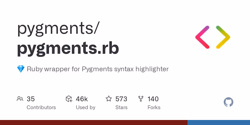 pygments/pygments.rb: 💎 Ruby wrapper for Pygments syntax highlighter