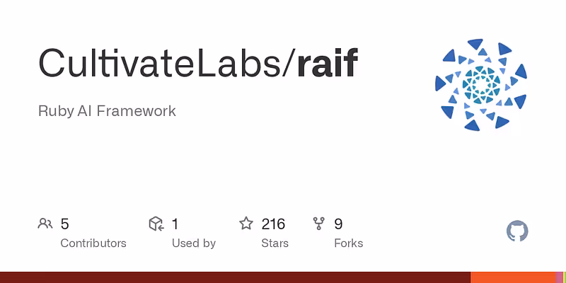 CultivateLabs/raif: Ruby AI Framework