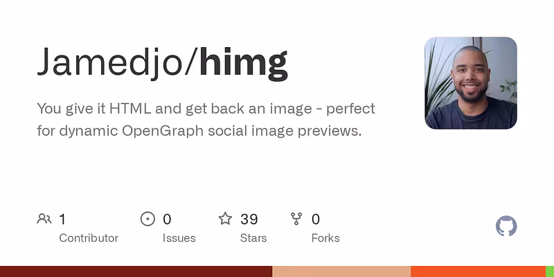 Jamedjo/himg: You give it HTML and get back an image - perfect for dynamic OpenGraph social image previews.