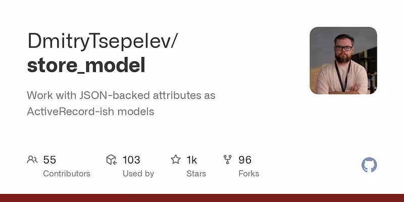 DmitryTsepelev/store_model: Work with JSON-backed attributes as ActiveRecord-ish models