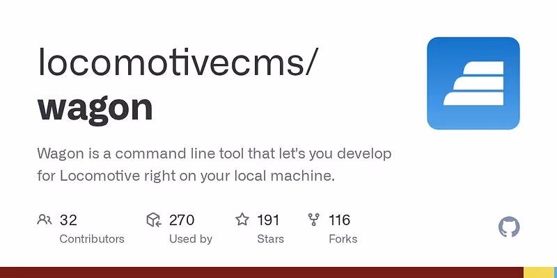 locomotivecms/wagon: Wagon is a command line tool that let's you develop for Locomotive right on your local machine.