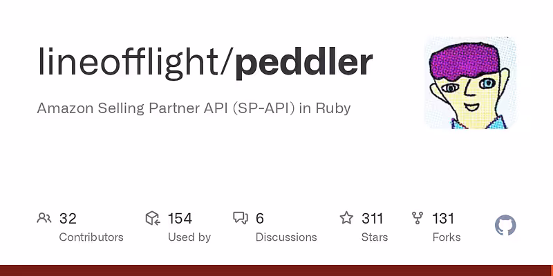 lineofflight/peddler: Amazon Selling Partner API (SP-API) in Ruby