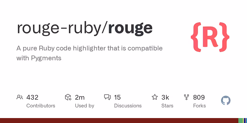 rouge-ruby/rouge: A pure Ruby code highlighter that is compatible with Pygments