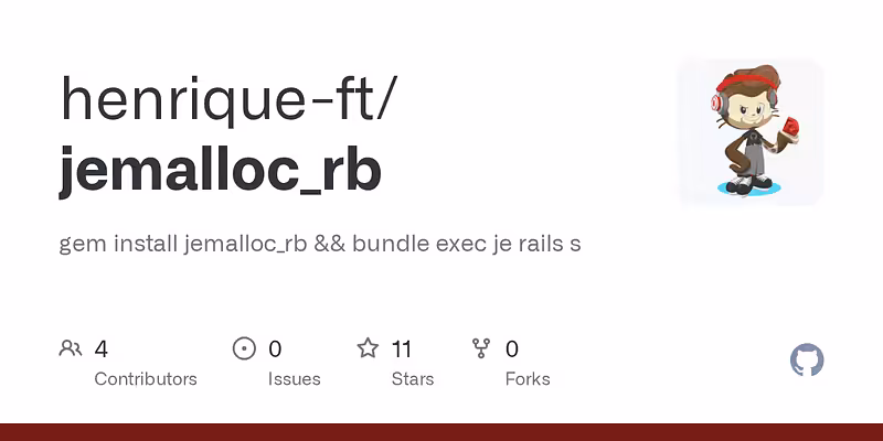 henrique-ft/jemalloc_rb: gem install jemalloc_rb && bundle exec je rails s