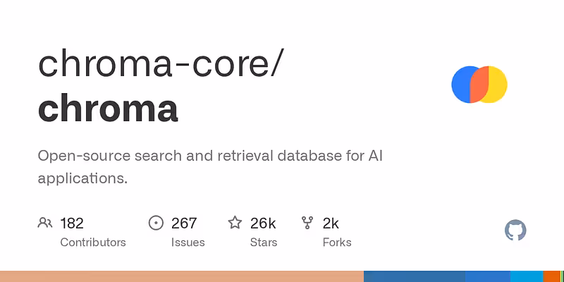 chroma-core/chroma: Open-source search and retrieval database for AI applications.