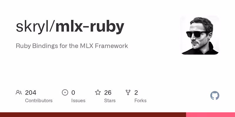 skryl/mlx-ruby: Ruby Bindings for the MLX Framework