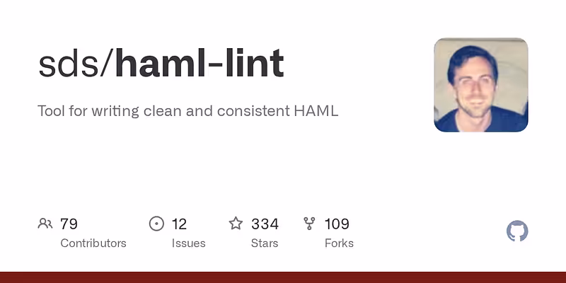 sds/haml-lint: Tool for writing clean and consistent HAML
