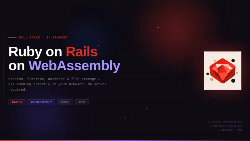 Ruby on Rails on WebAssembly: A Full-Stack, In-Browser Journey 