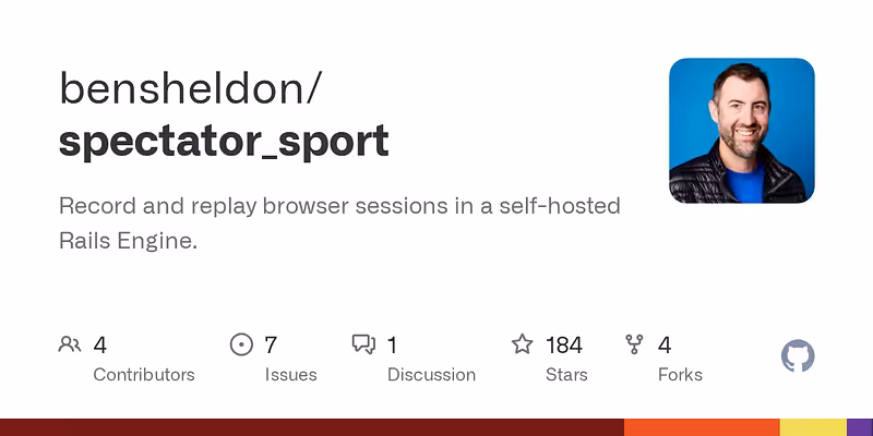 bensheldon/spectator_sport: Record and replay browser sessions in a self-hosted Rails Engine.
