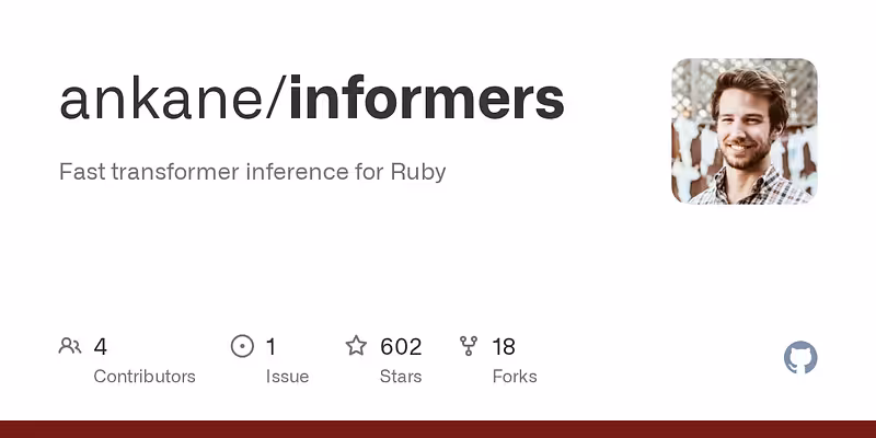 ankane/informers: Fast transformer inference for Ruby