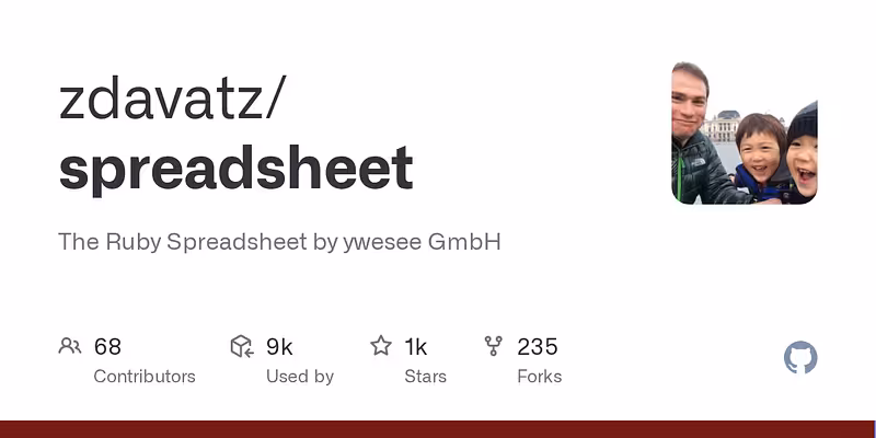 zdavatz/spreadsheet: The Ruby Spreadsheet by ywesee GmbH
